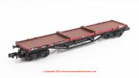 373-925C Graham Farish 30T 'Prawn' Bogie Bolster  number KDB940144 in BR Gulf Red livery - weathered with load